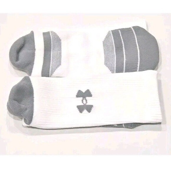 Under Armor  performance Tech white  crew Socks  6 Pairs Men's LG - Picture 5 of 5